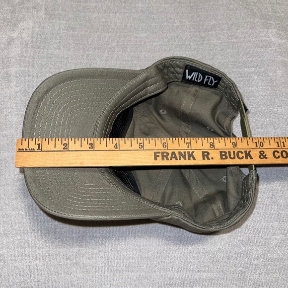 Wild Fly Olive Green Embroidered Patch Baseball Cap Cotton Adjustable Strap OSFM - Picture 5 of 6